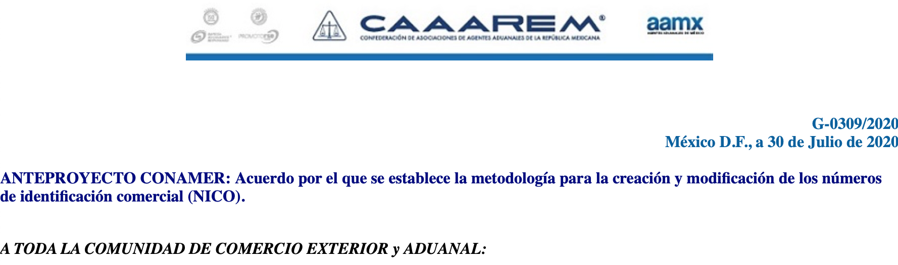 Anteproyecto Conamer Acuerdo Por El Que Se Establece La Metodolog A