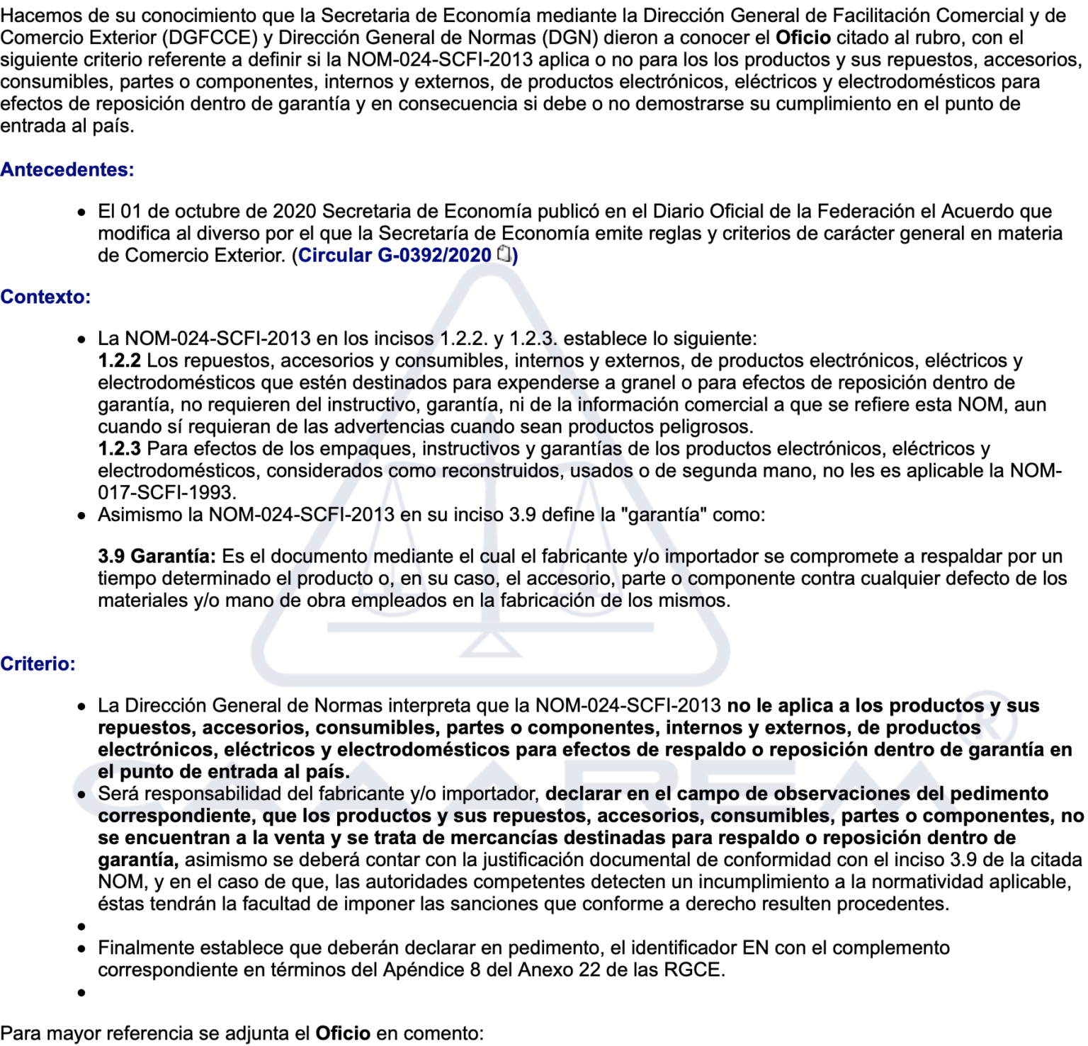 Reposición Dentro De Garantía-NOM-024-SCFI-2013, Información Comercial ...